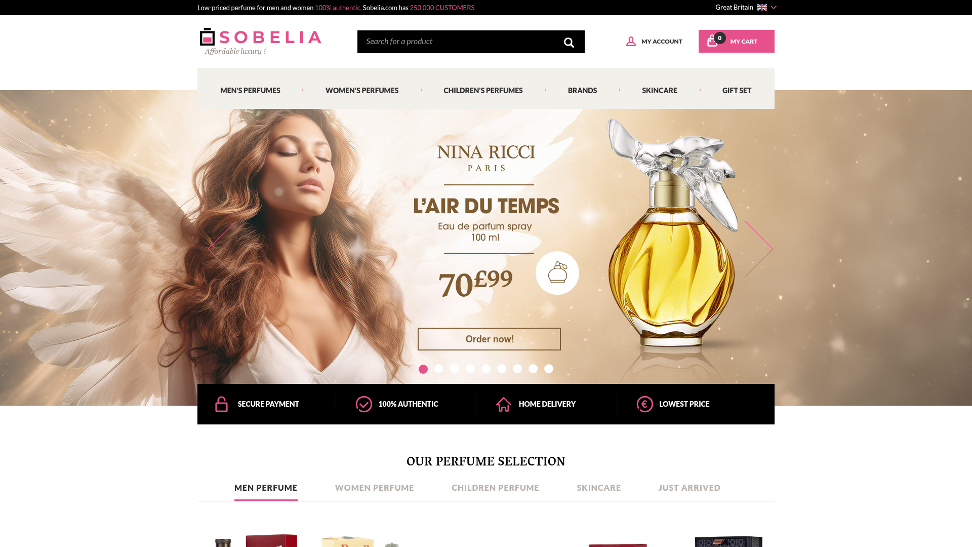 Screenshot van sobelia.com
