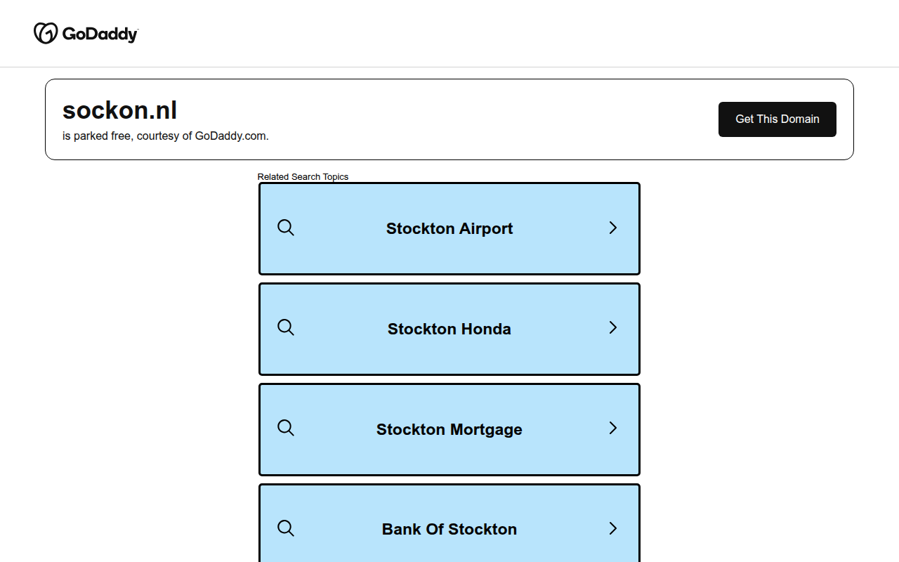 Screenshot van sockon.nl