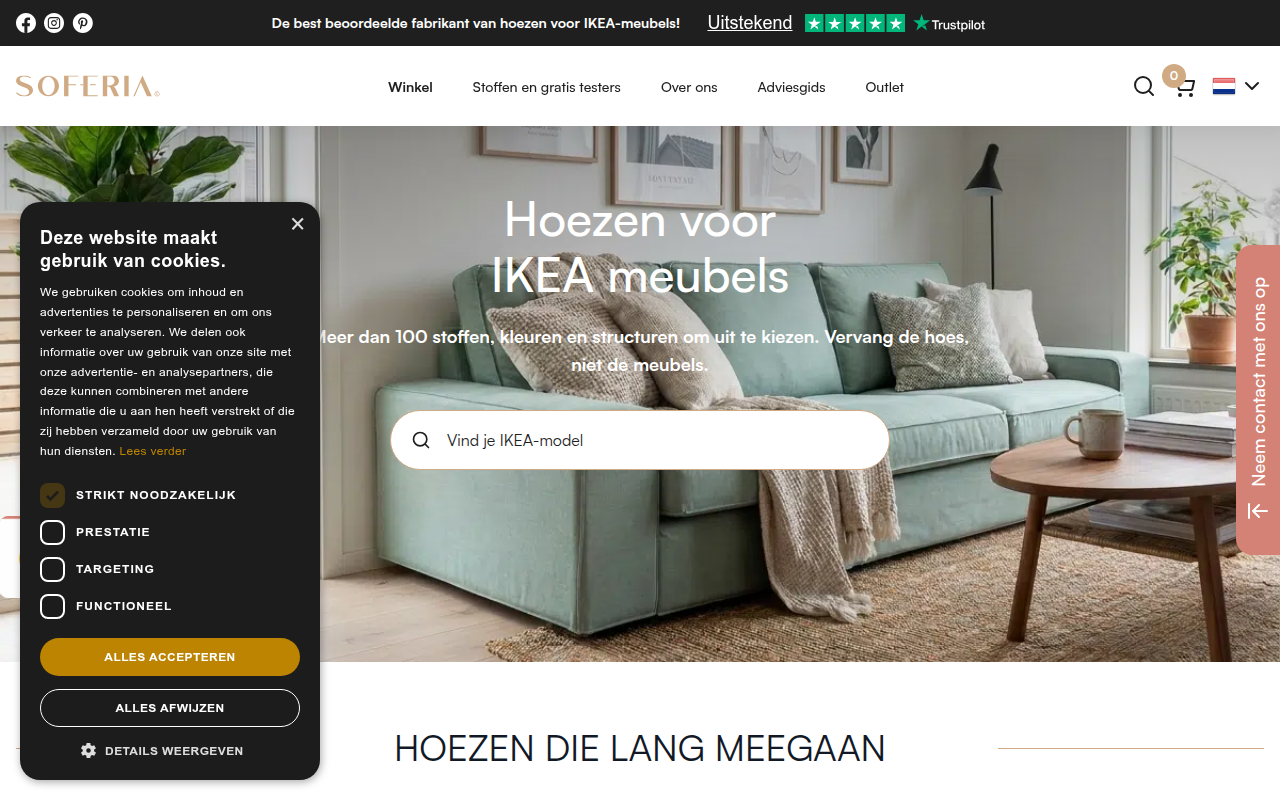 Screenshot van soferia.nl