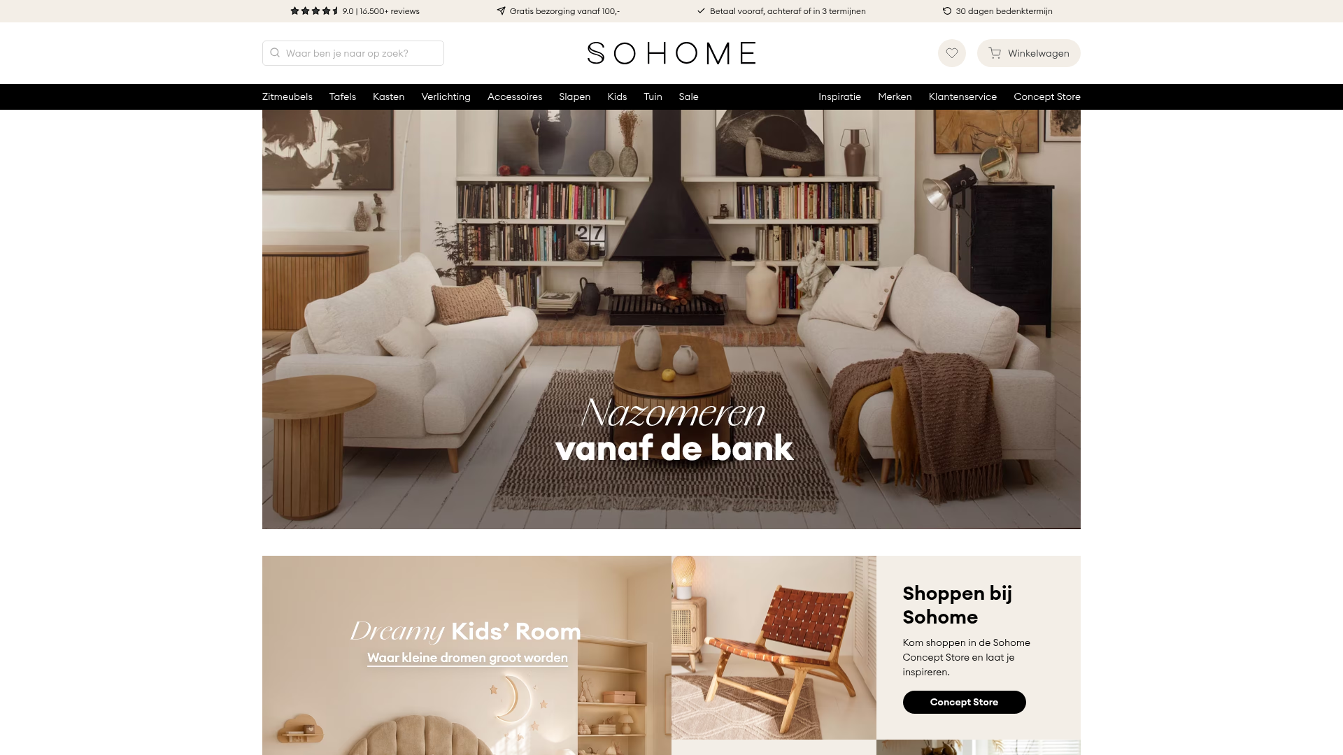 Screenshot van sohome.nl