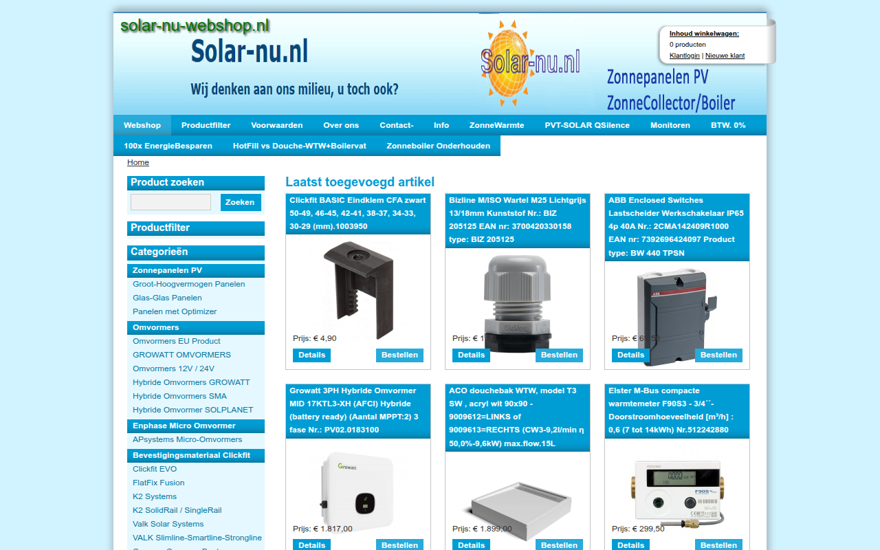 Screenshot van solar-nu-webshop.nl