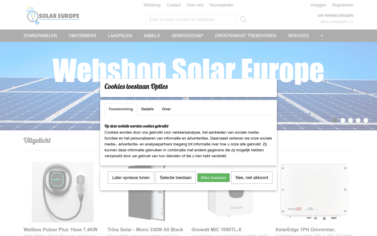 Screenshot van solareurope.nl
