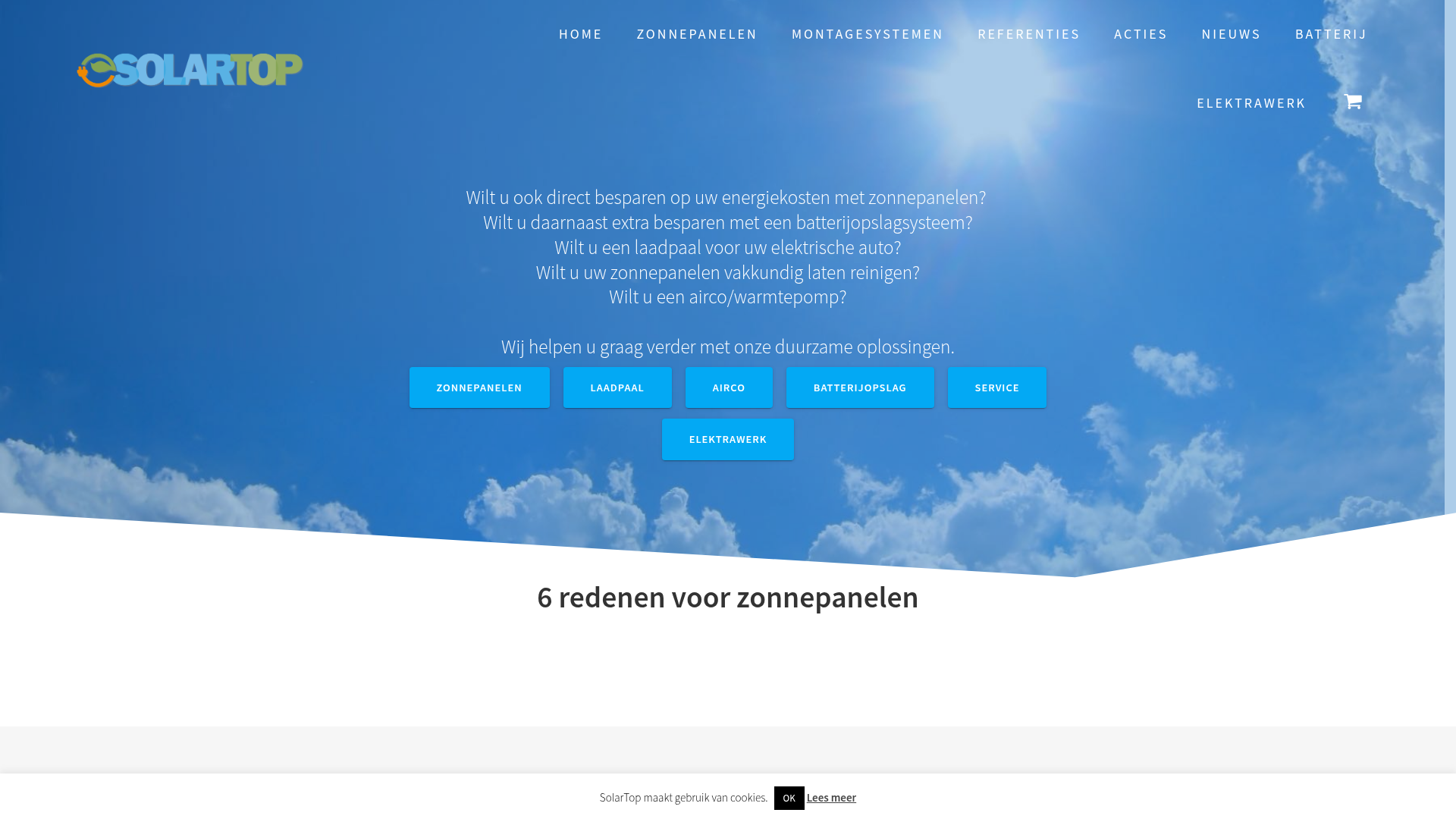 Screenshot van solartop.nl