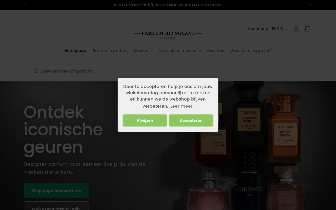 Screenshot van solavi.nl