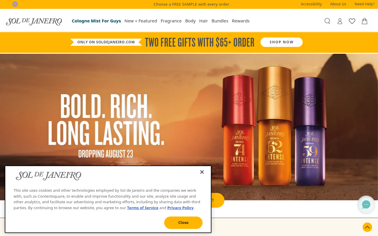 Screenshot van soldejaneiro.com