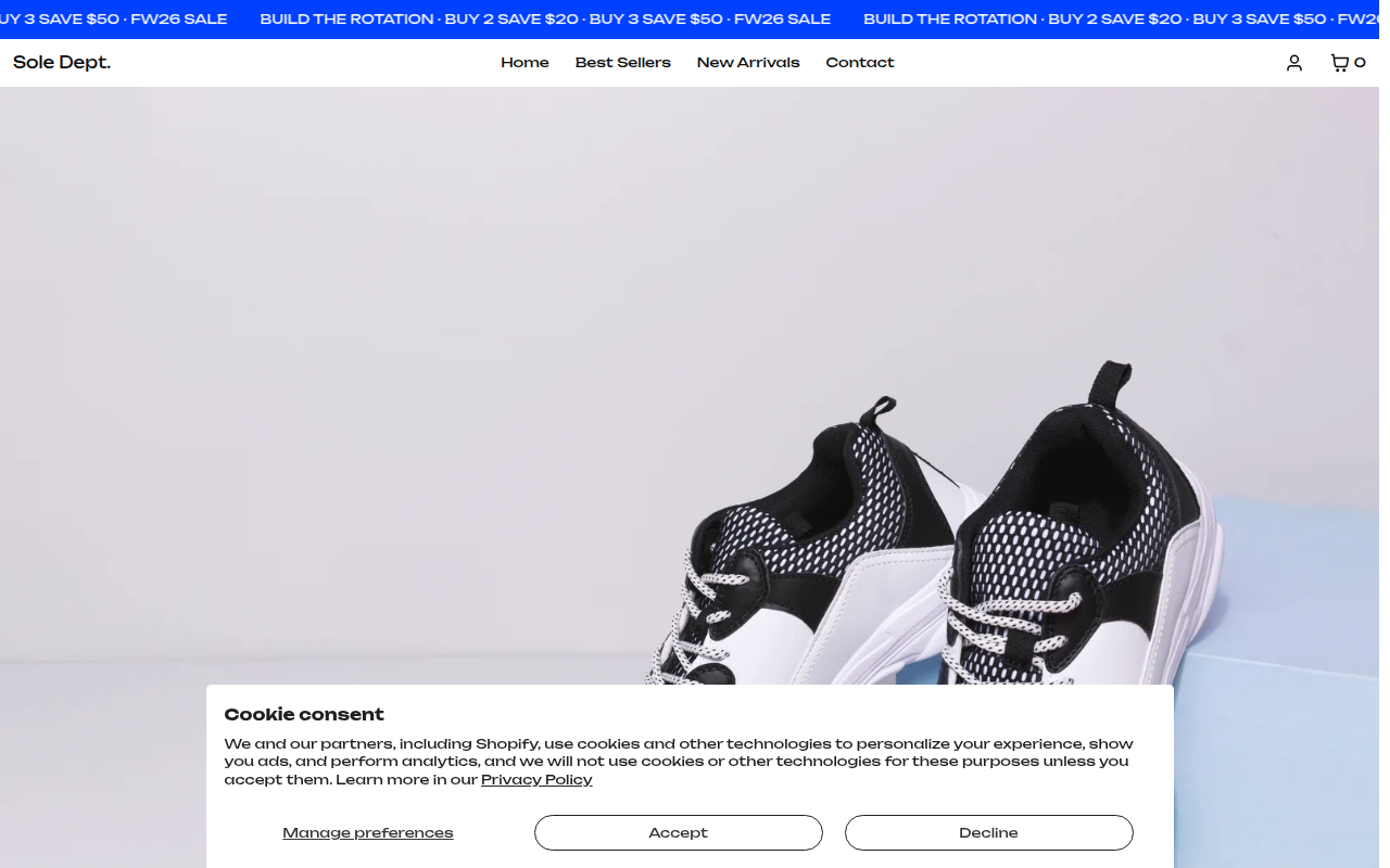 Screenshot van soledept.com