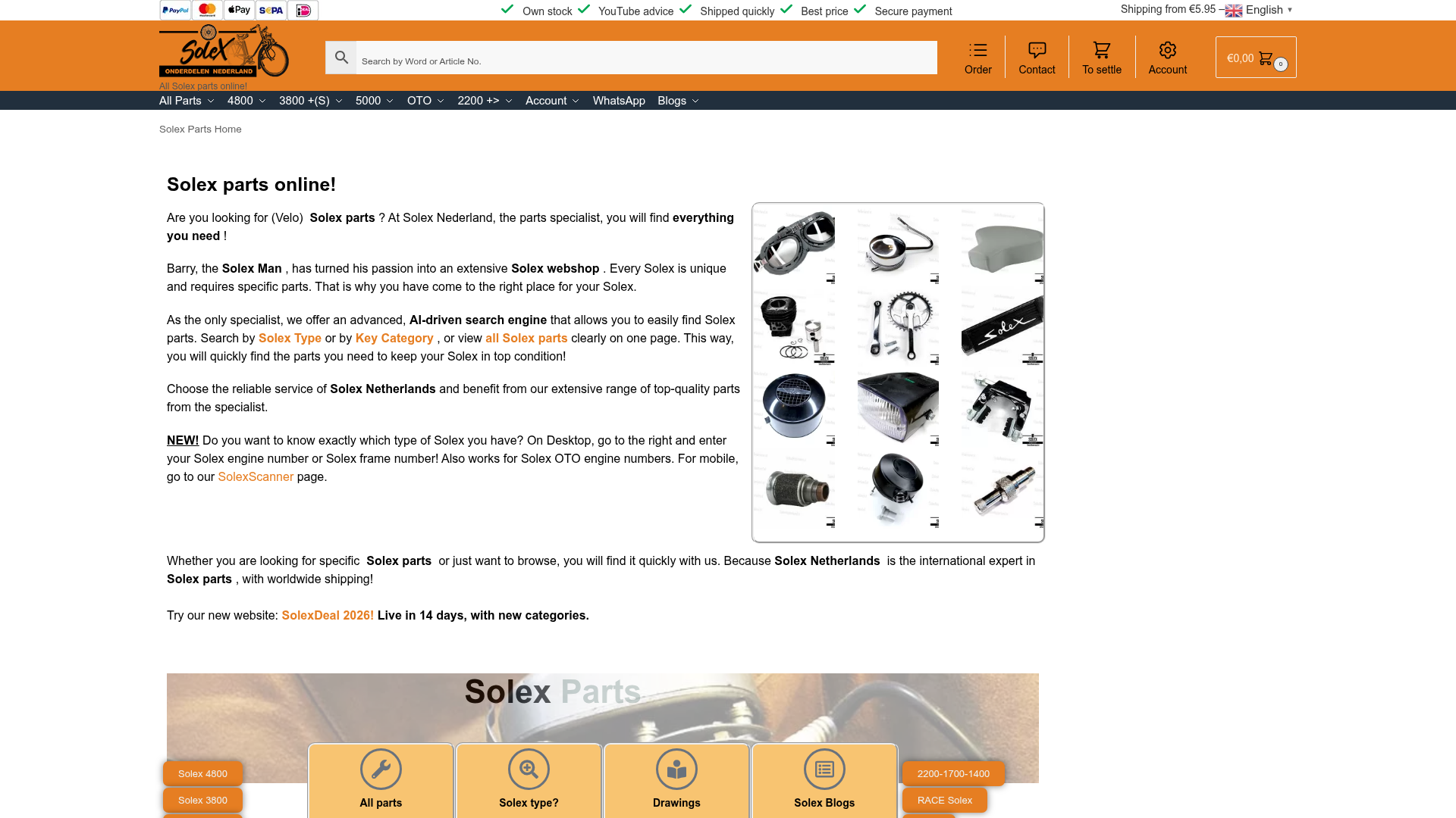 Screenshot van solexdeal.com