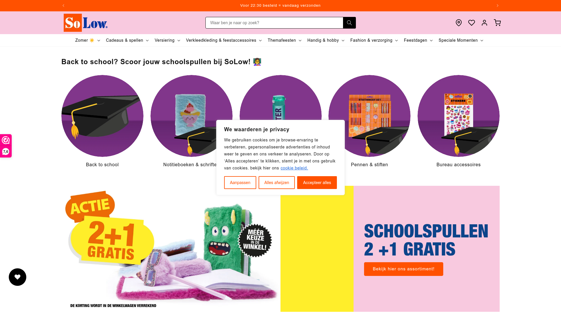 Screenshot van solow.nl