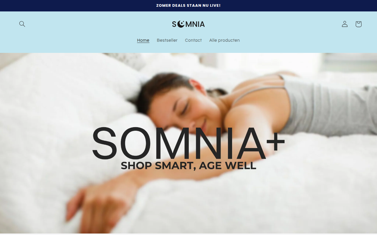 Screenshot van somnia-sleep.nl