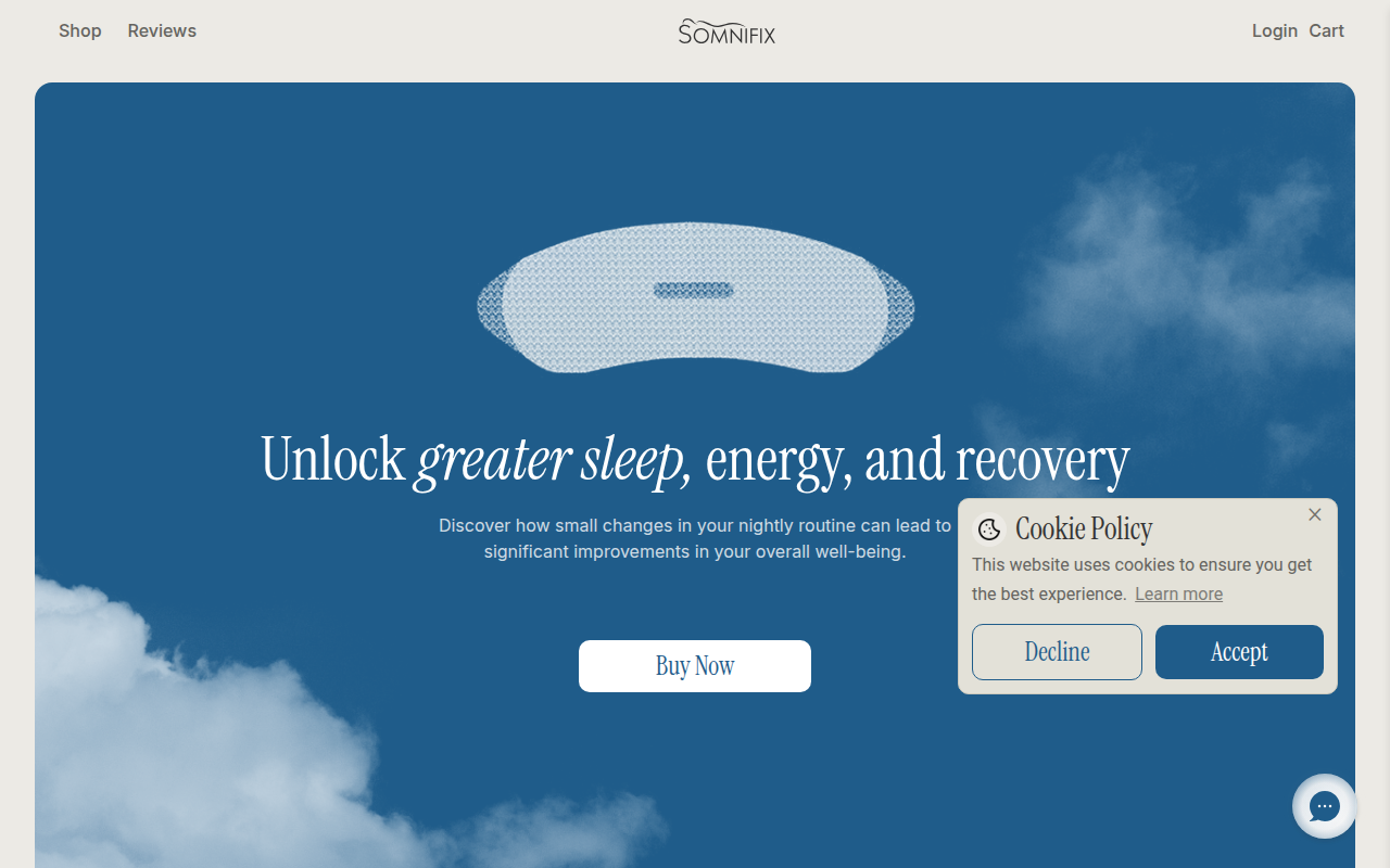 Screenshot van somnifix.com