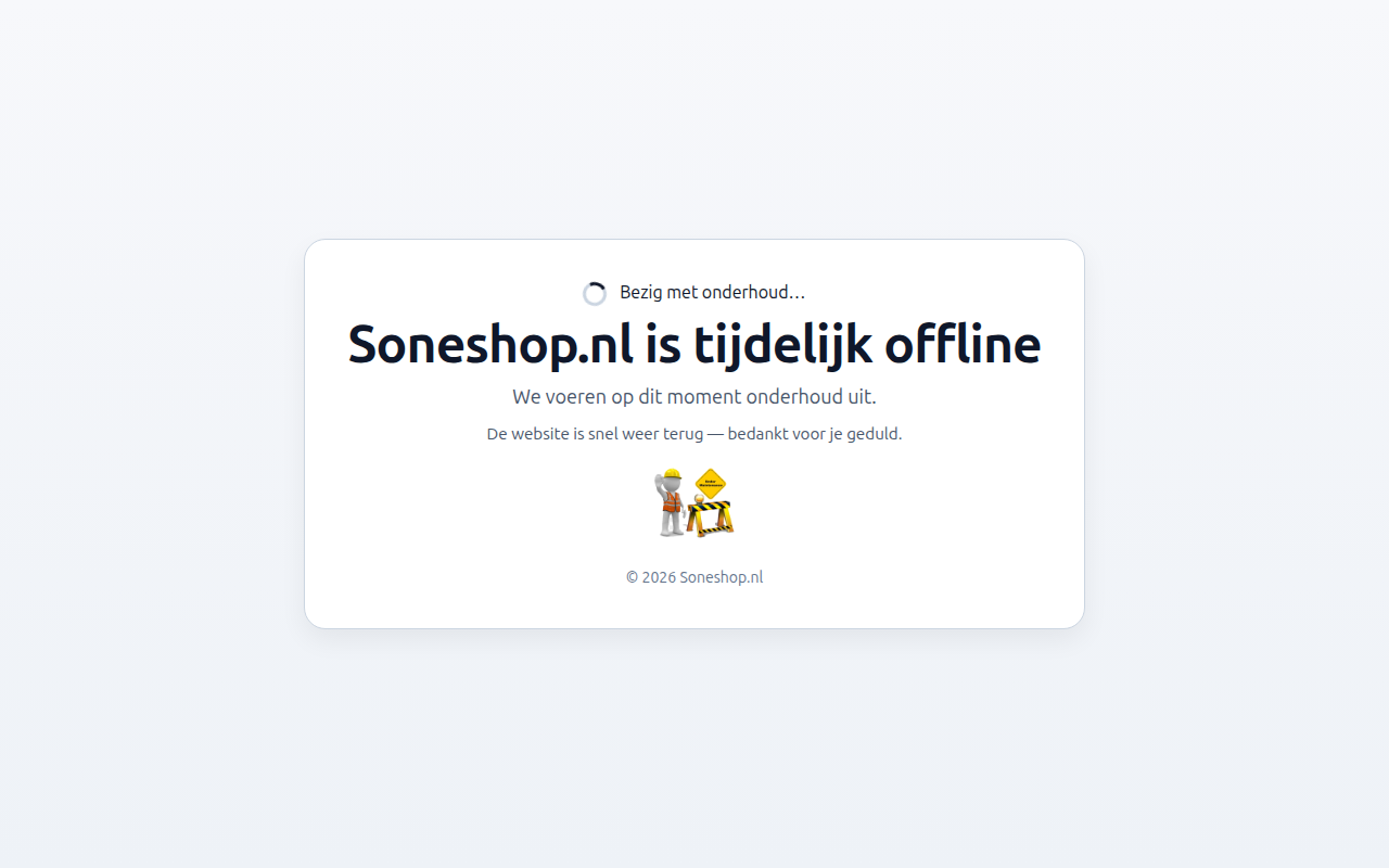 Screenshot van soneshop.nl