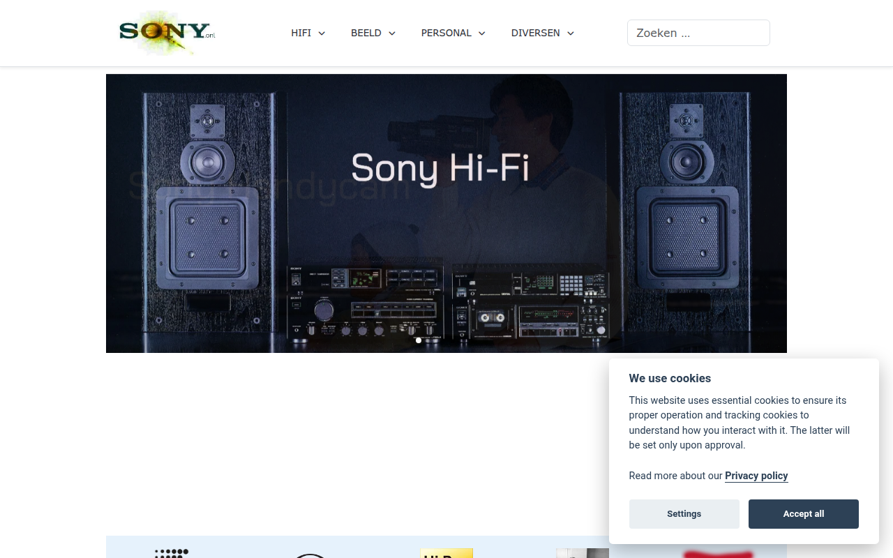 Screenshot van sony.onl