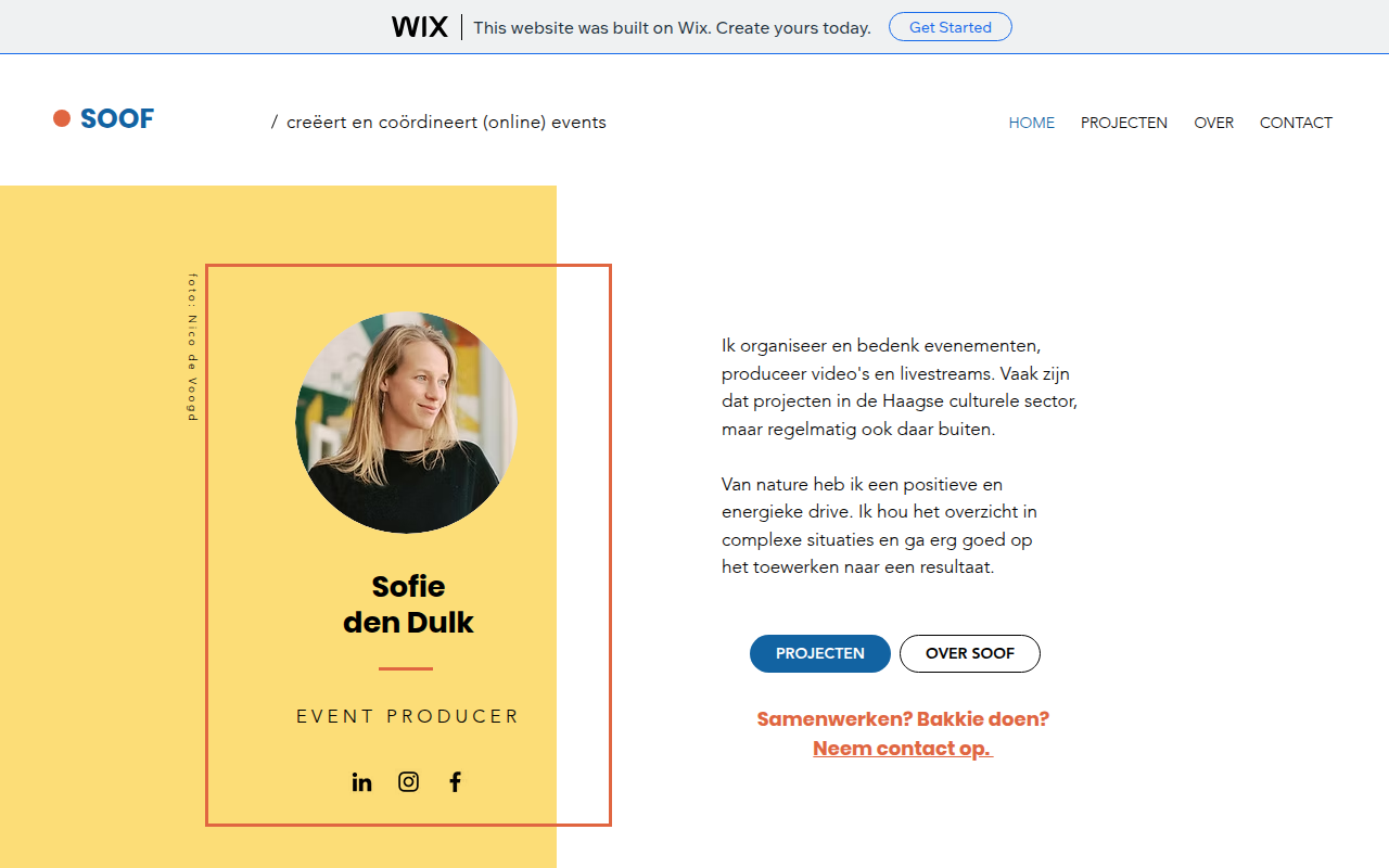 Screenshot van soof.nl