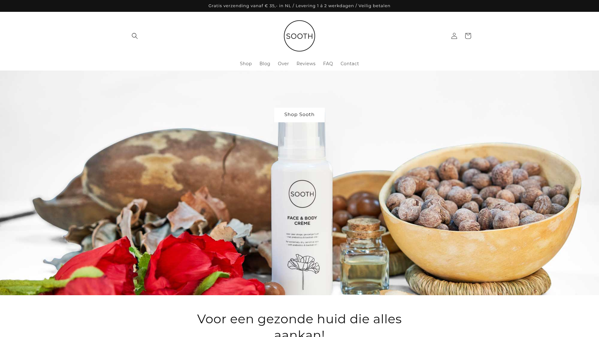 Screenshot van sooth-care.com