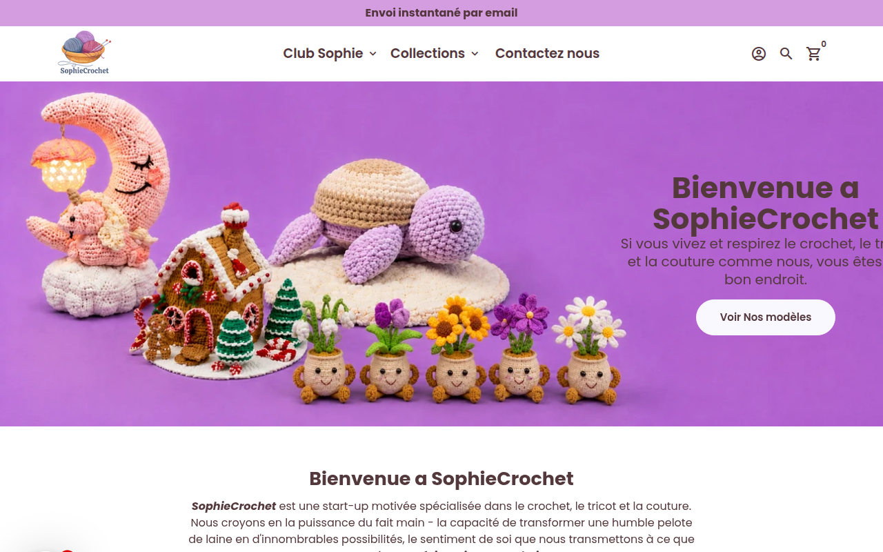Screenshot van sophiecrochet.com
