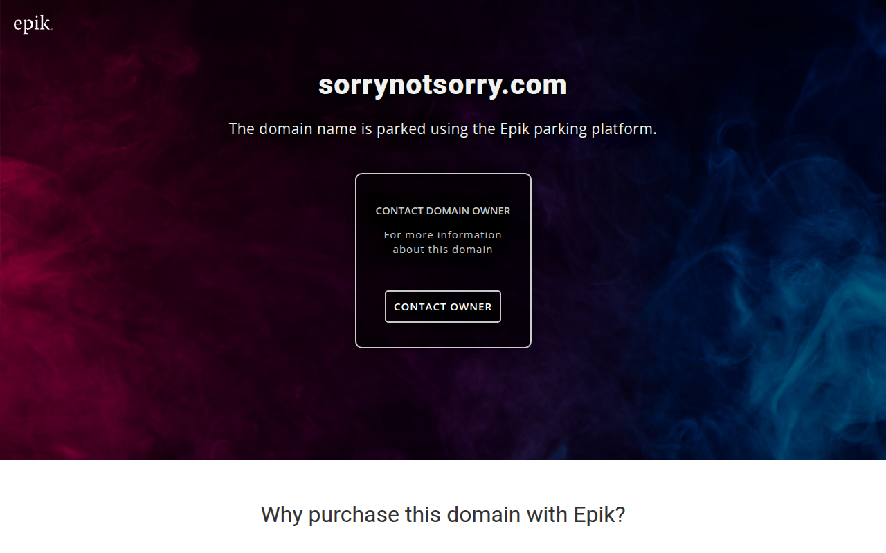 Screenshot van sorrynotsorry.com