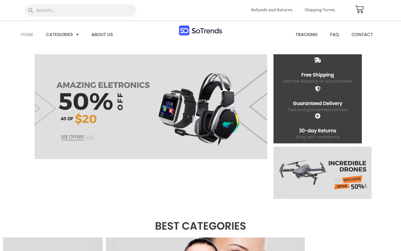 Screenshot van sotrends.com