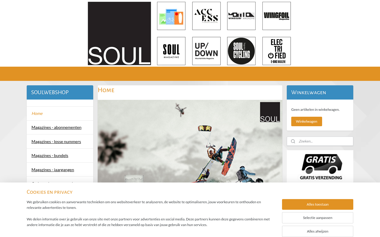 Screenshot van soulwebshop.nl
