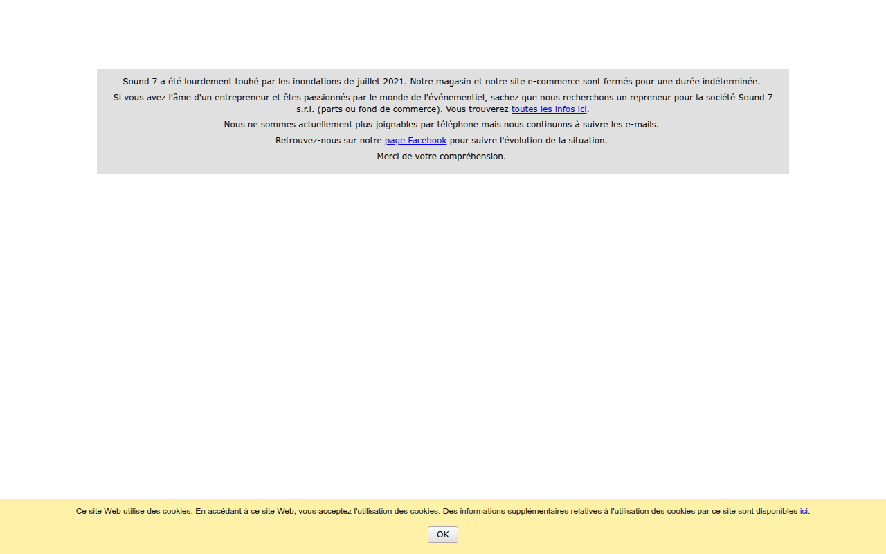 Screenshot van sound7.be