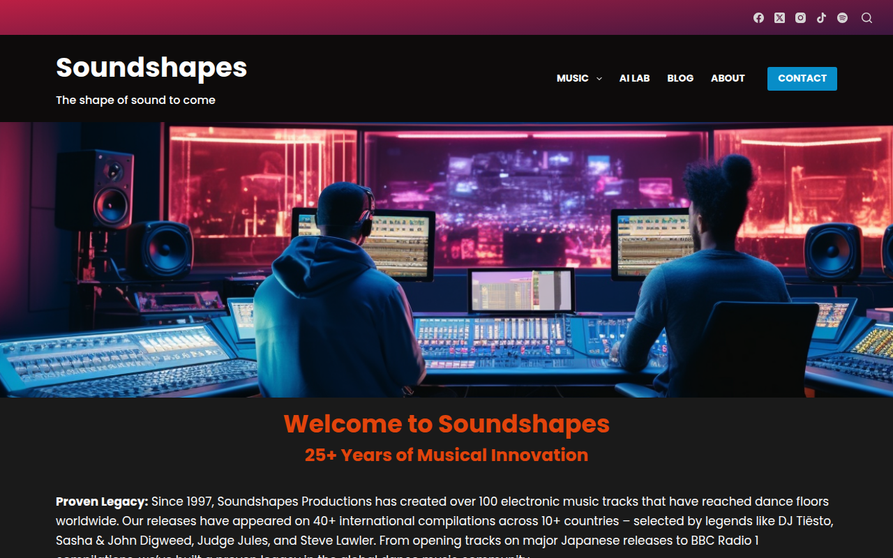 Screenshot van soundshapes.com