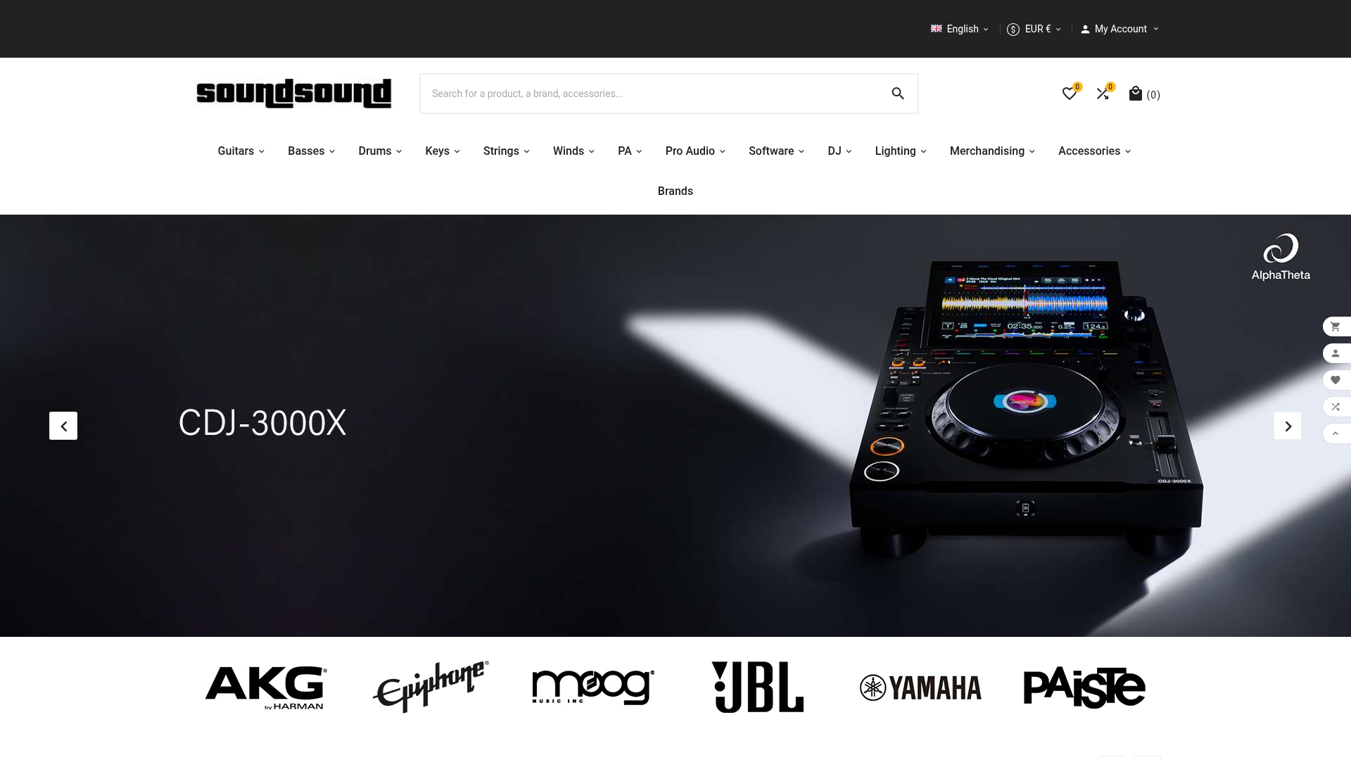 Screenshot van soundsound.store