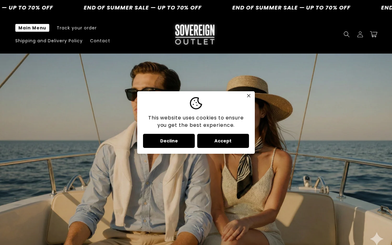 Screenshot van sovereignoutleteu.com