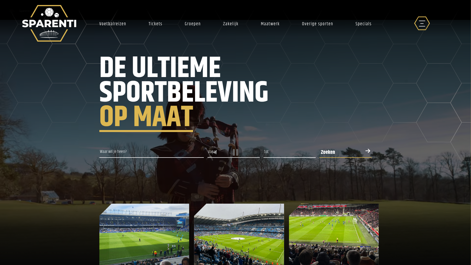 Screenshot van sparenti.nl