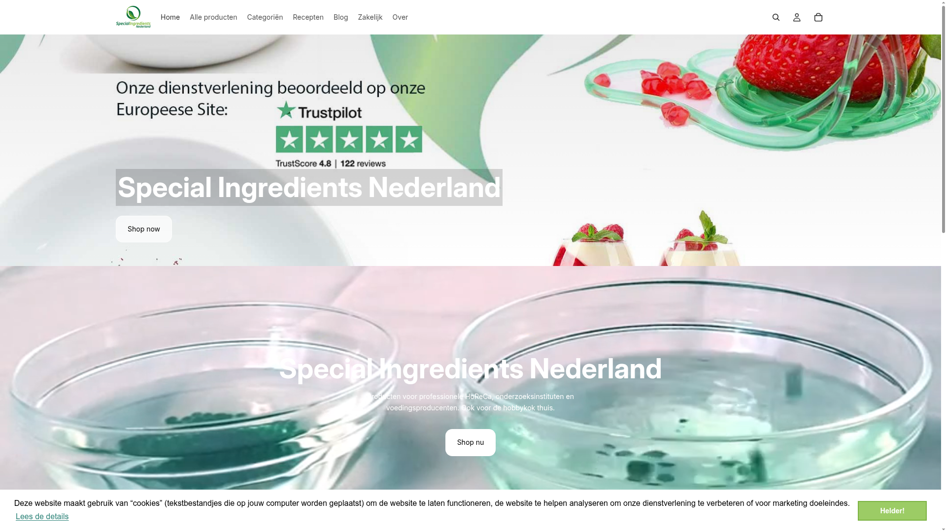 Screenshot van specialingredients.nl