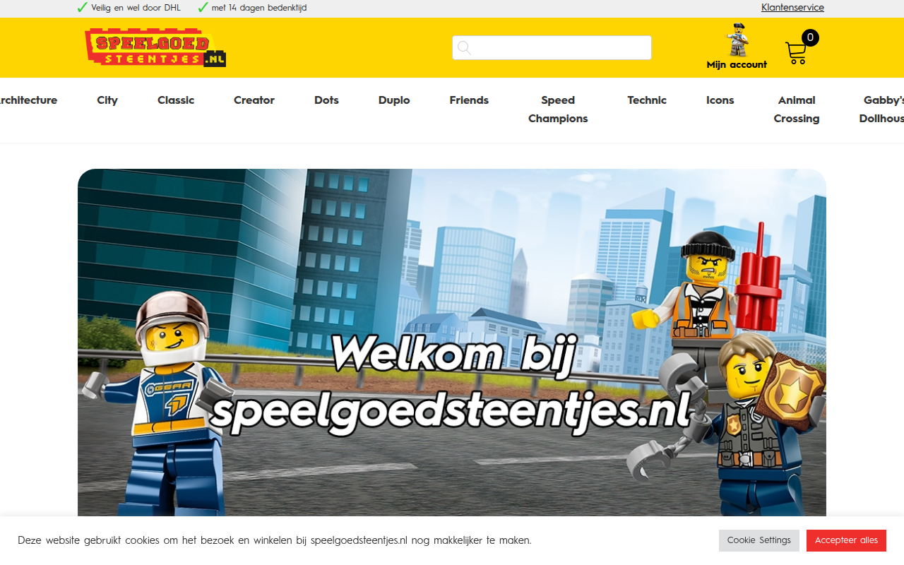 Screenshot van speelgoedsteentjes.nl