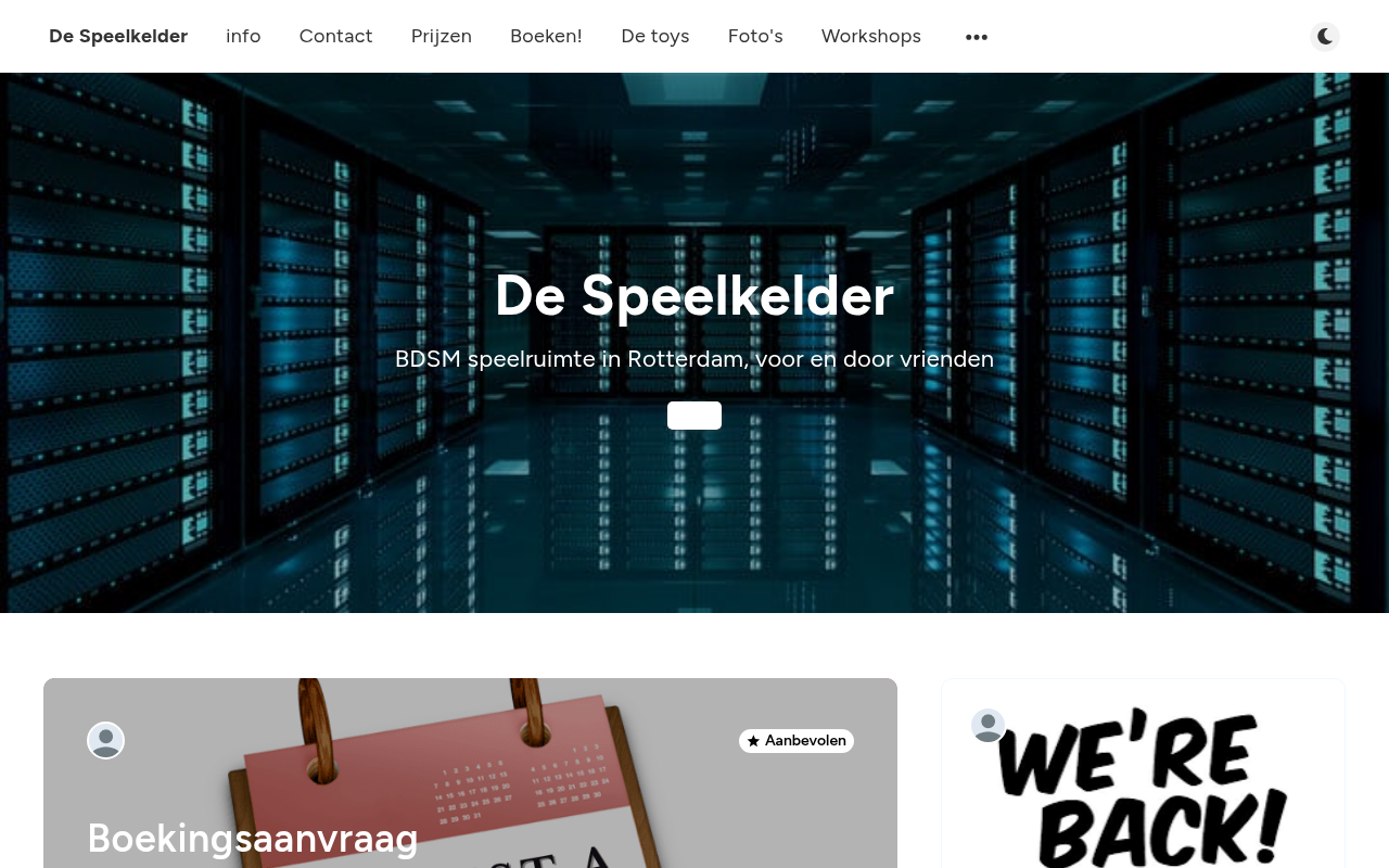 Screenshot van speelkelder.nl