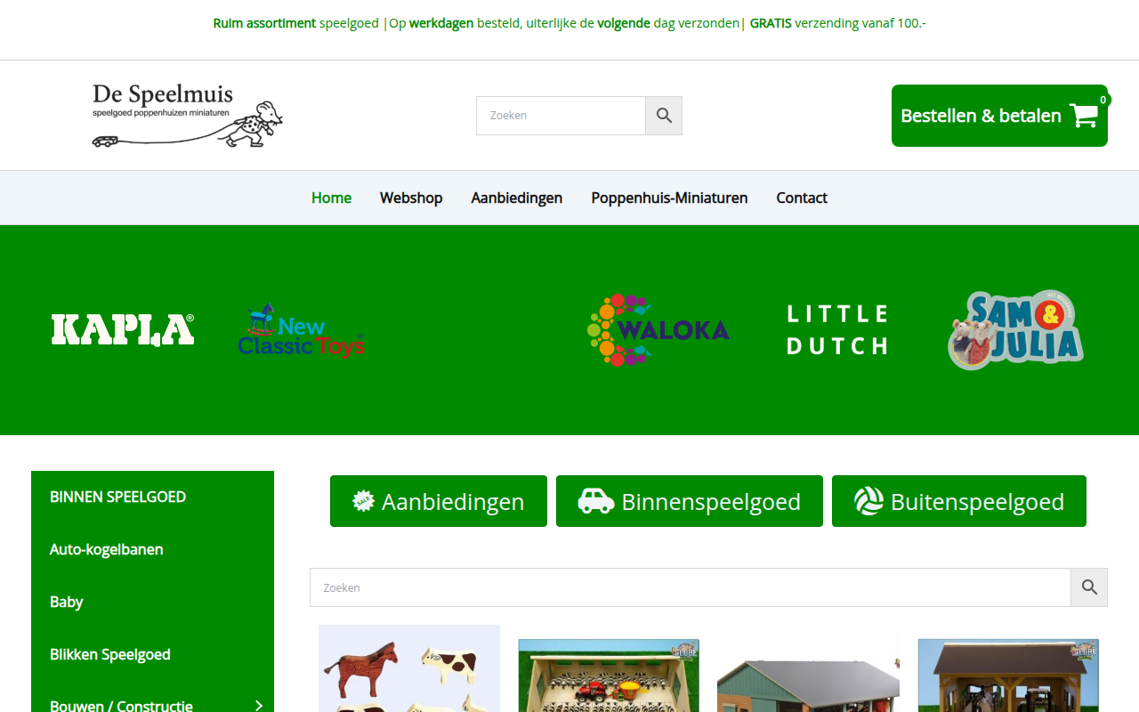 Screenshot van speelmuis.nl