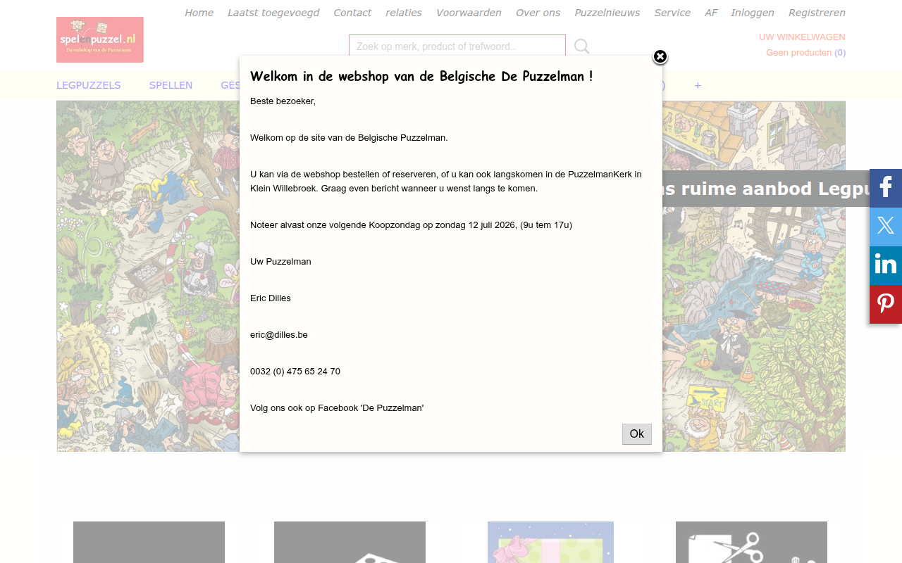 Screenshot van spelenpuzzel.nl