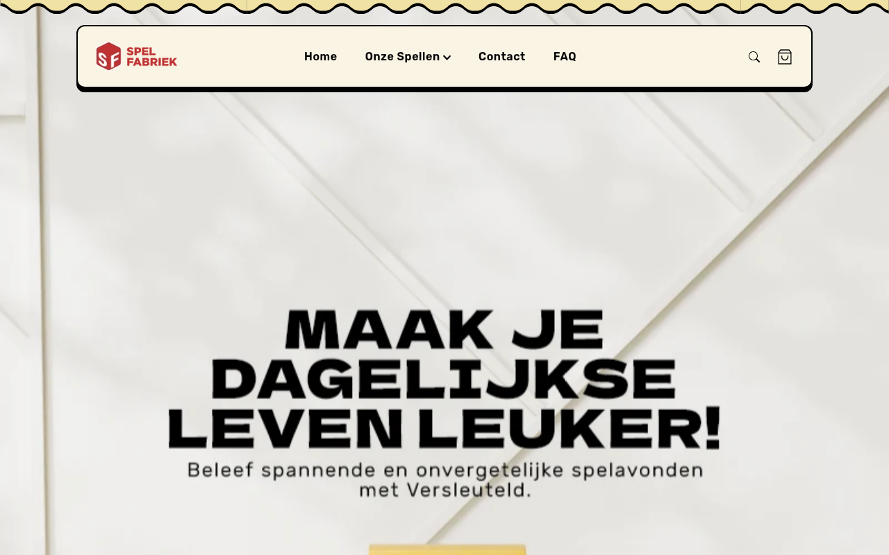 Screenshot van spelfabriek.nl
