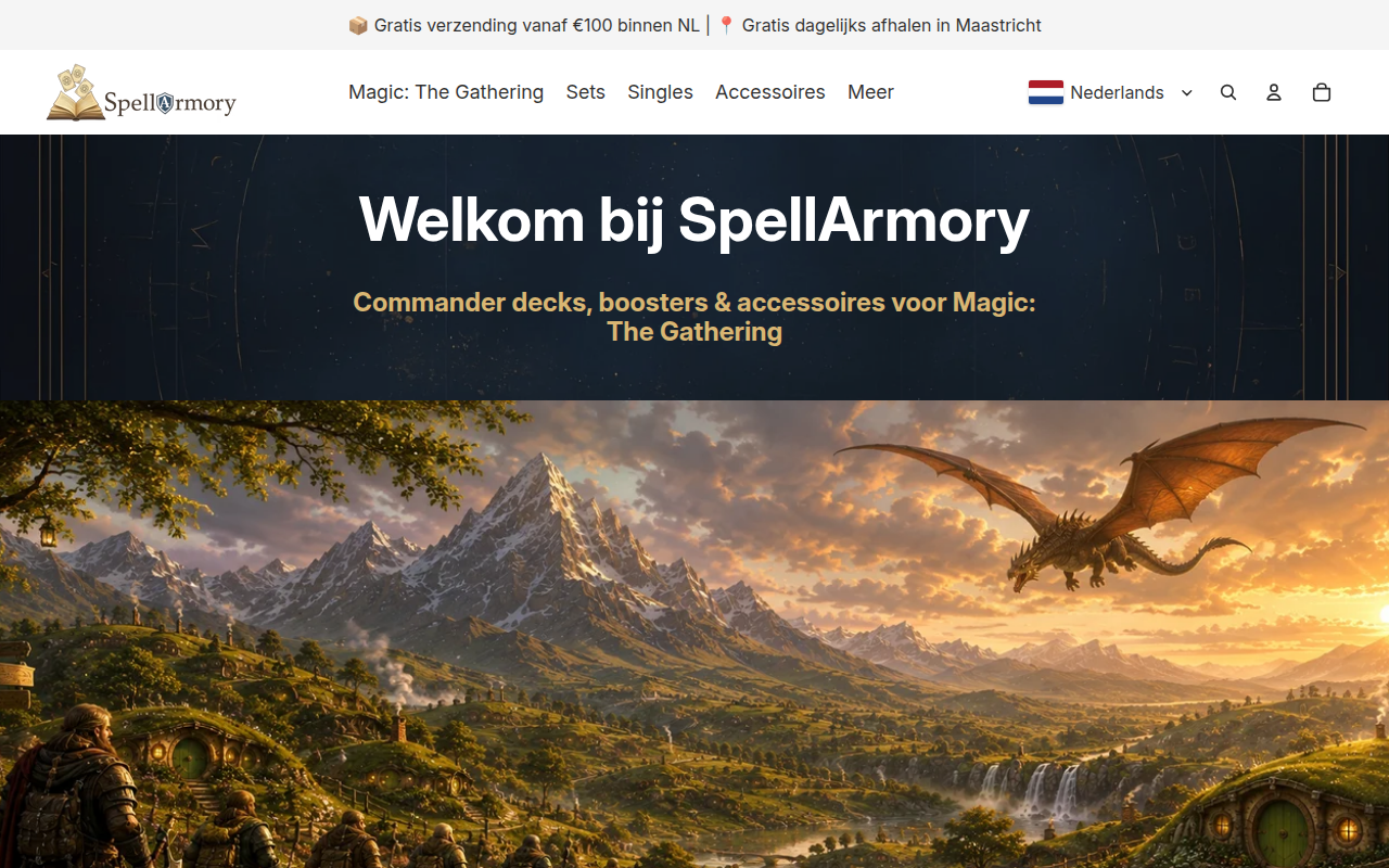 Screenshot van spellarmory.com