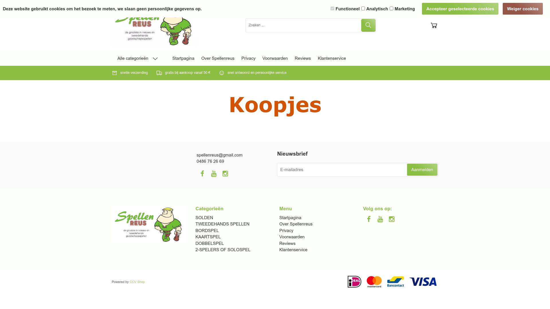 Screenshot van spellenreus.com