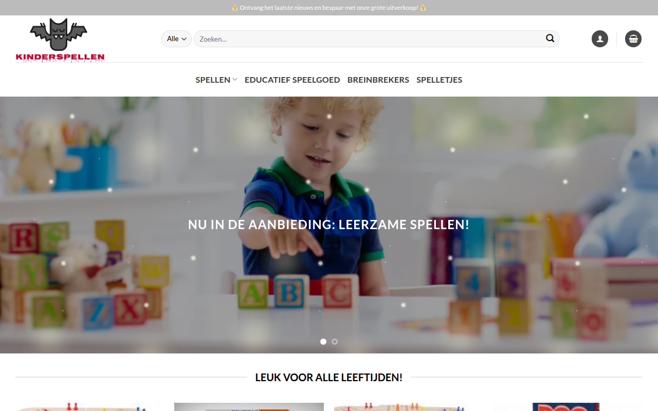 Screenshot van spellenwereld.com