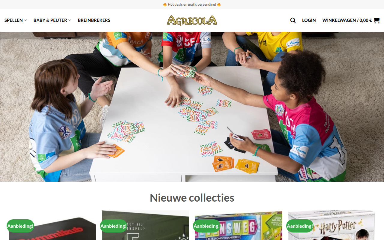 Screenshot van spelletjesverkoop.com