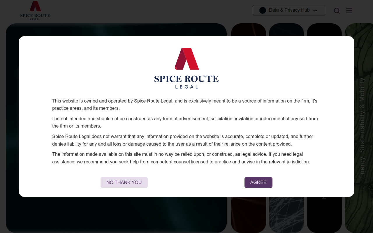 Screenshot van spiceroutelegal.com