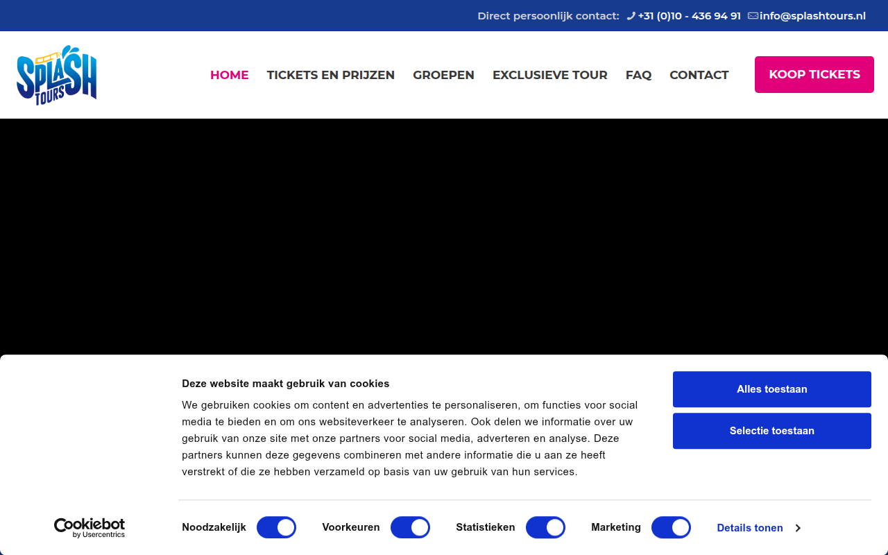 Screenshot van Splashtours