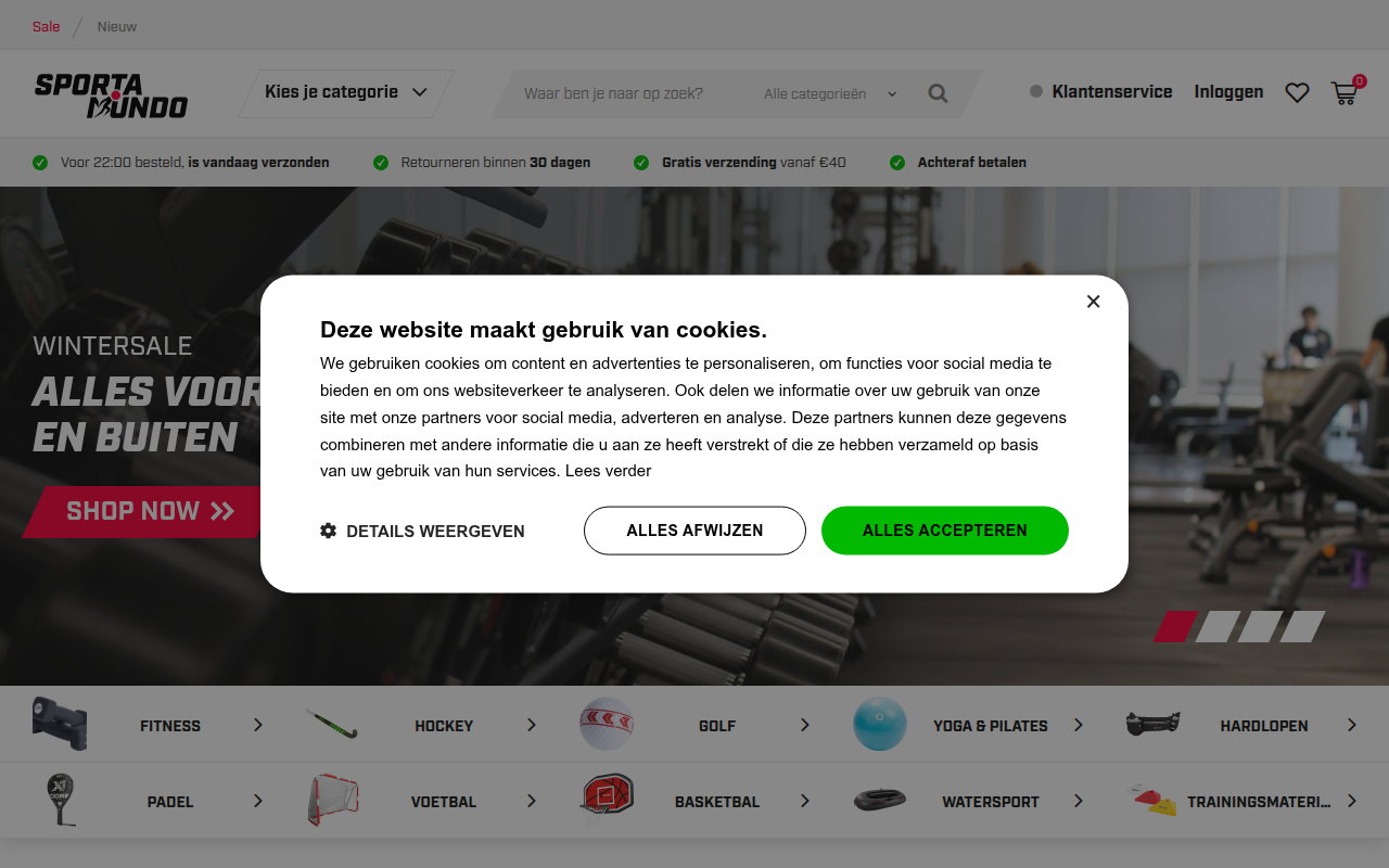 Screenshot van sportamundo.com