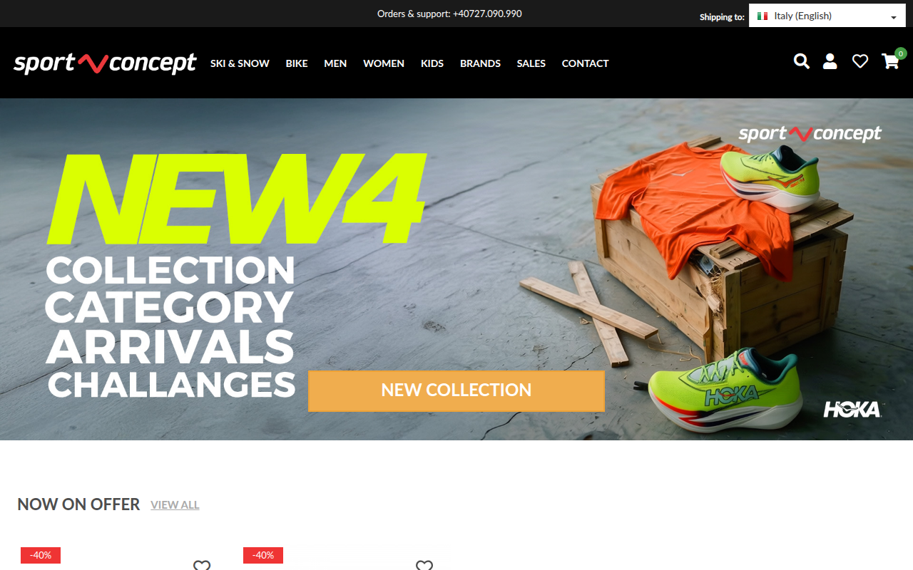 Screenshot van sportconcept.com
