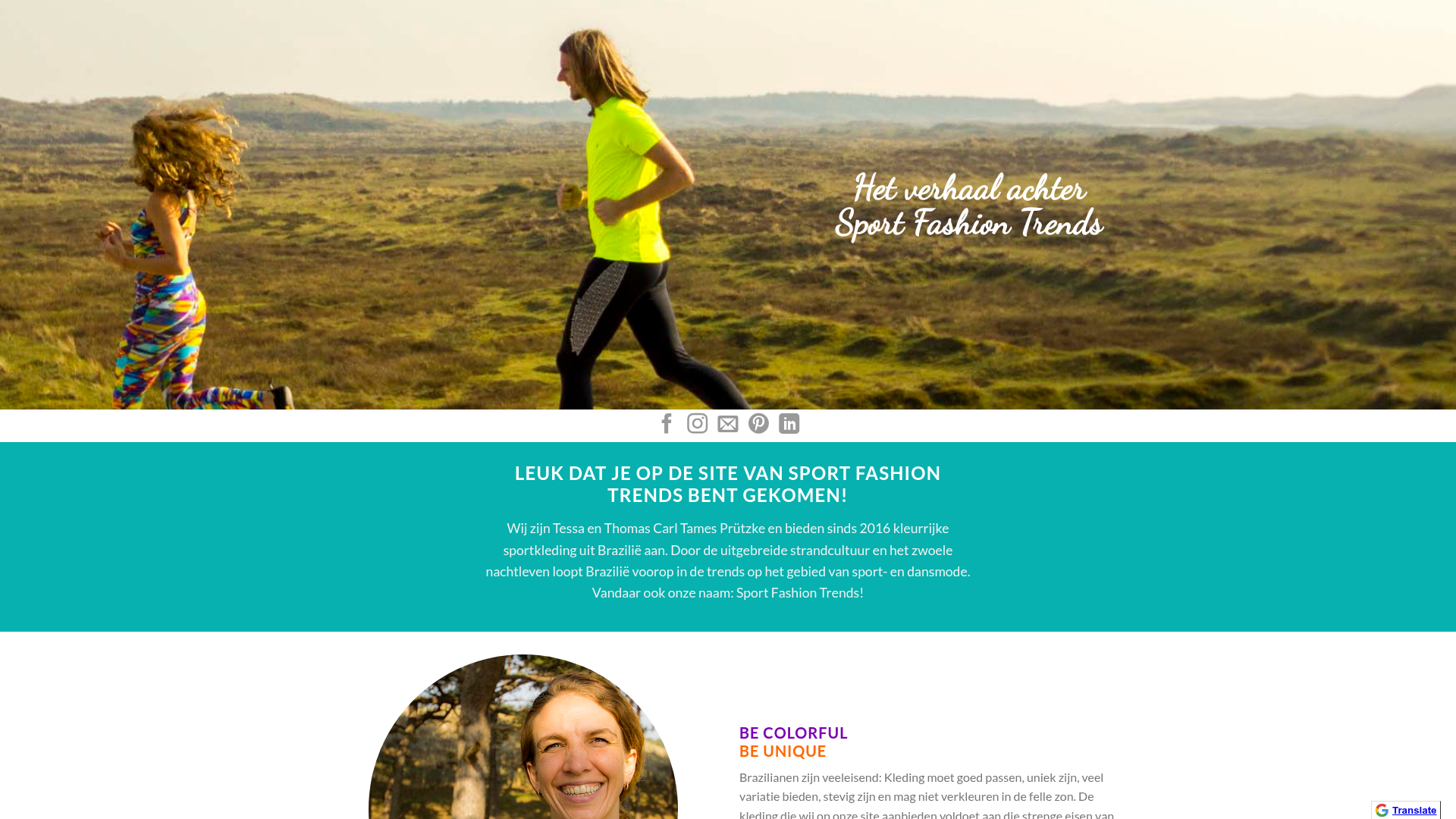 Screenshot van sportfashiontrends.nl