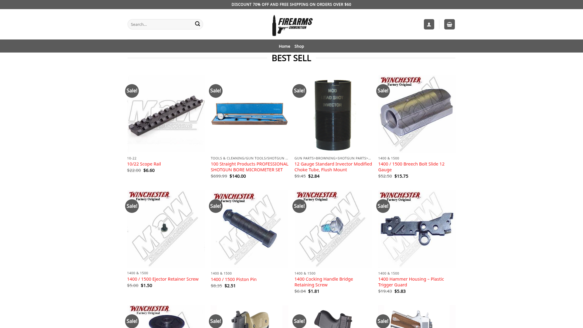 Screenshot van sportfirearmsshop.com