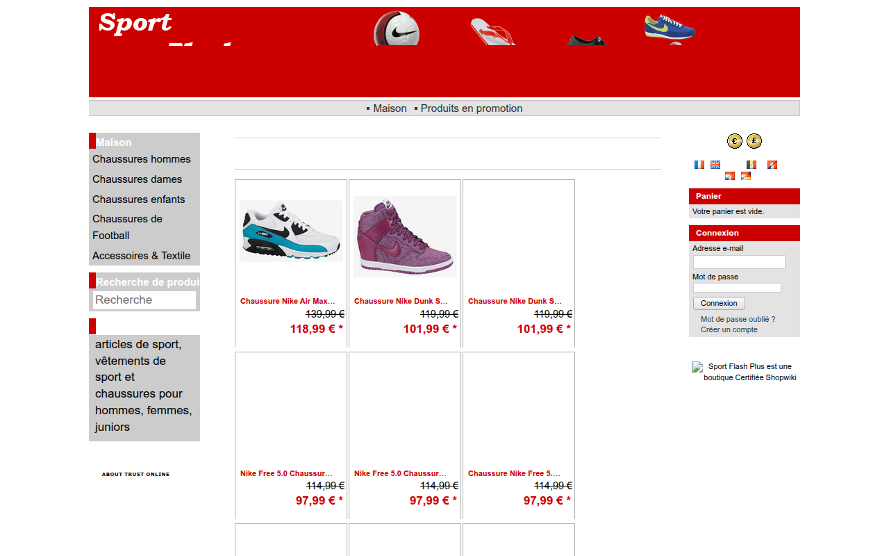 Screenshot van sportflashplus.com