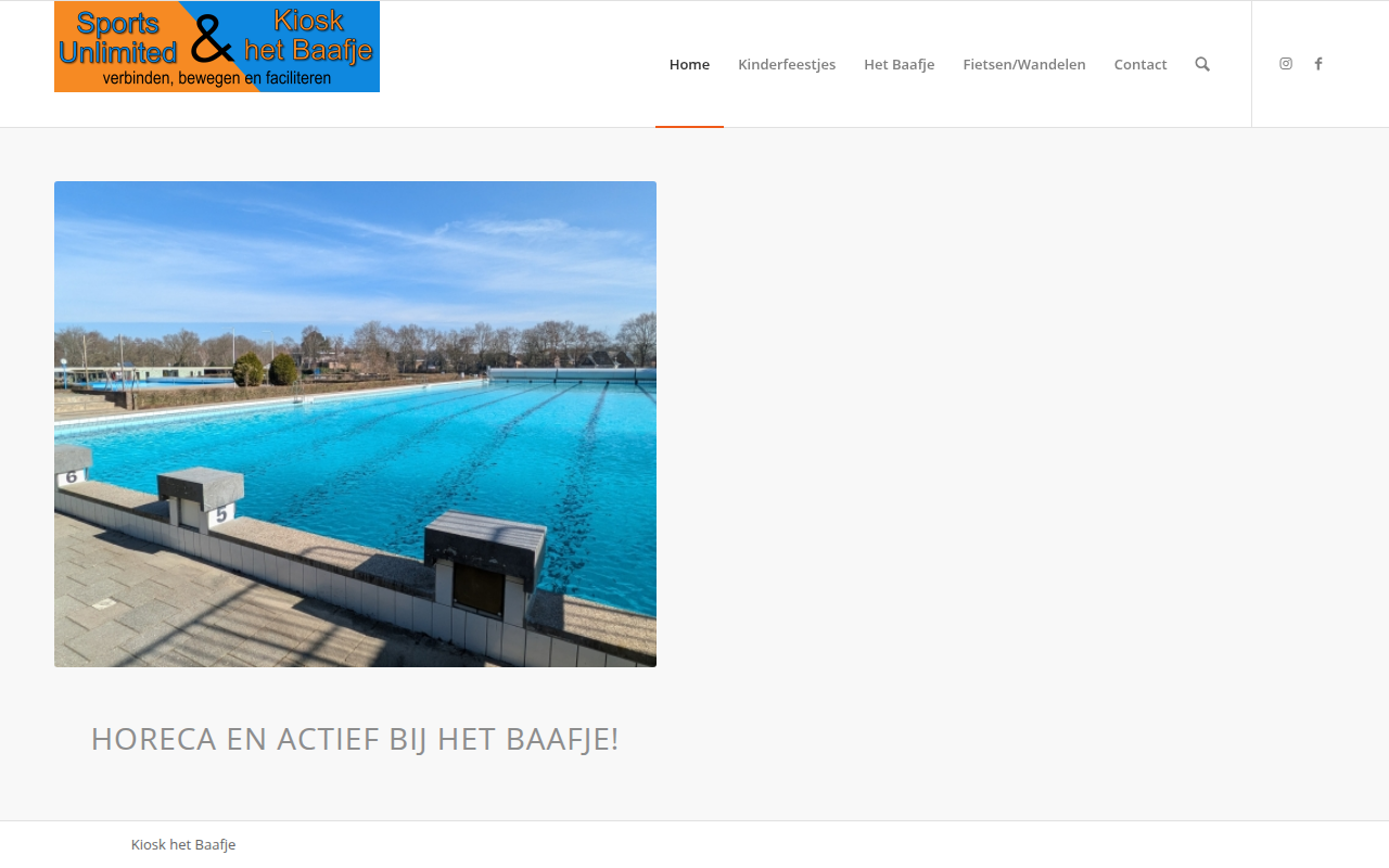 Screenshot van sportief.nl