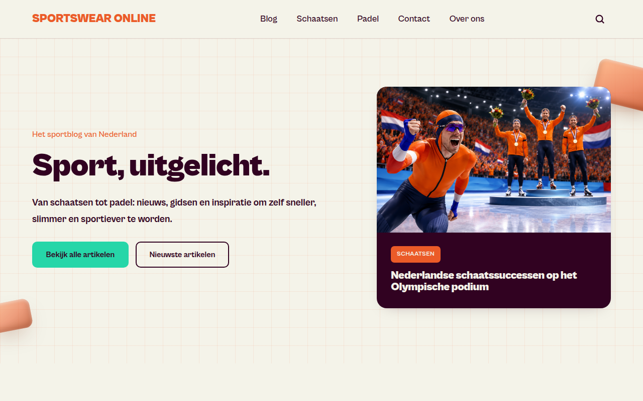 Screenshot van sportswearonline.nl