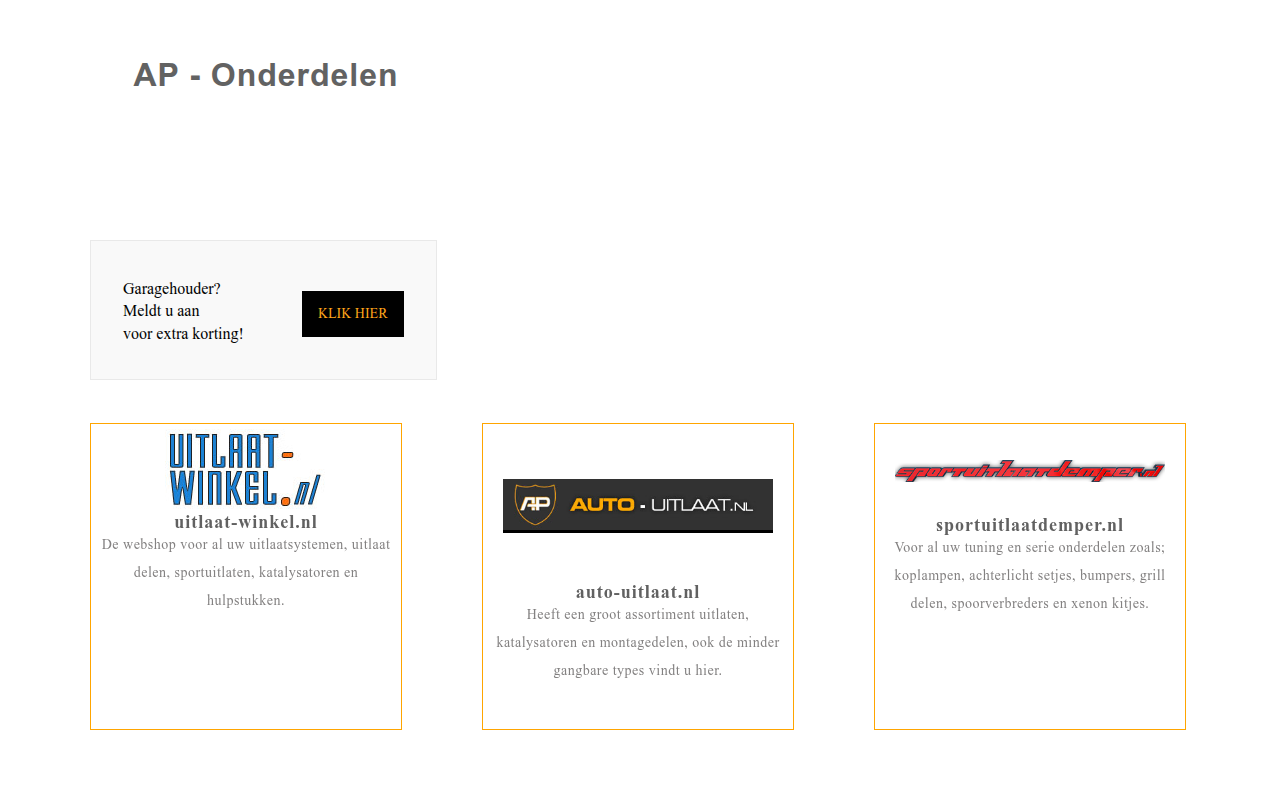 Screenshot van sportuitlaatdemper.nl