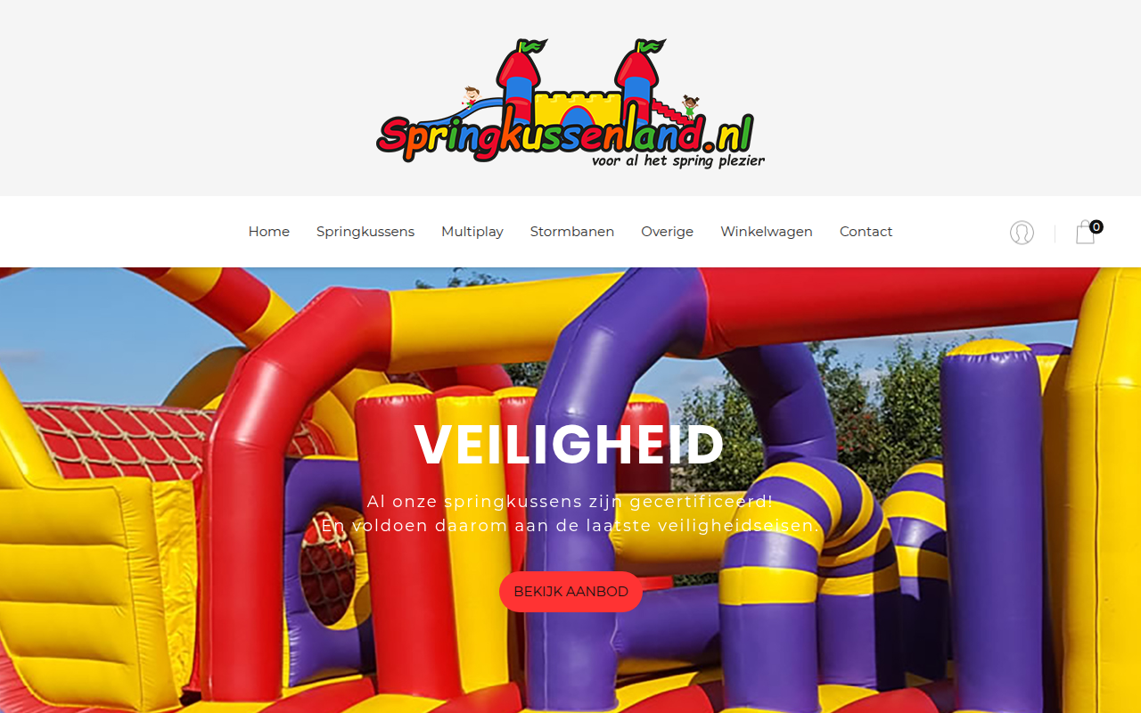 Screenshot van springkussenland.nl