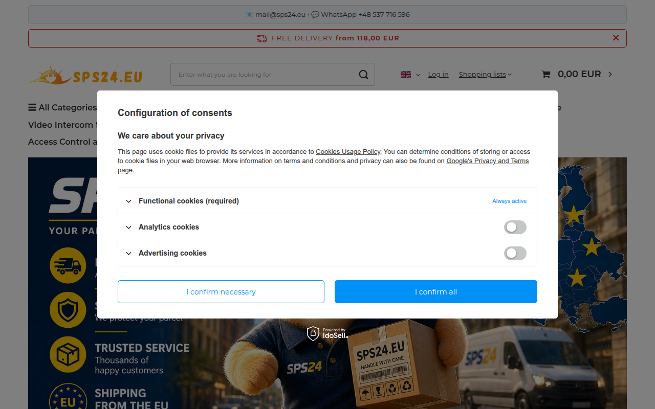 Screenshot van sps24.eu