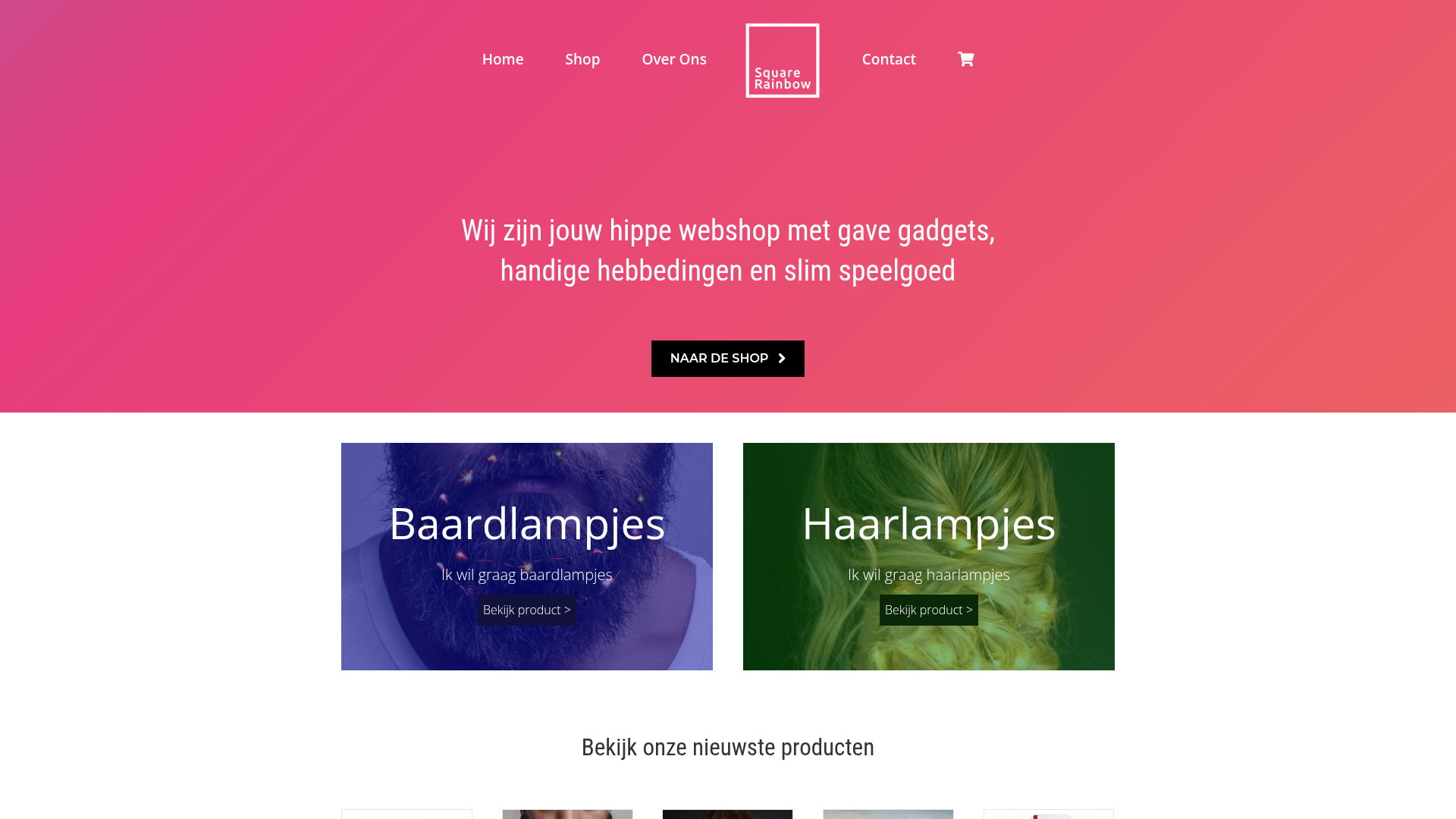 Screenshot van squarerainbow.nl